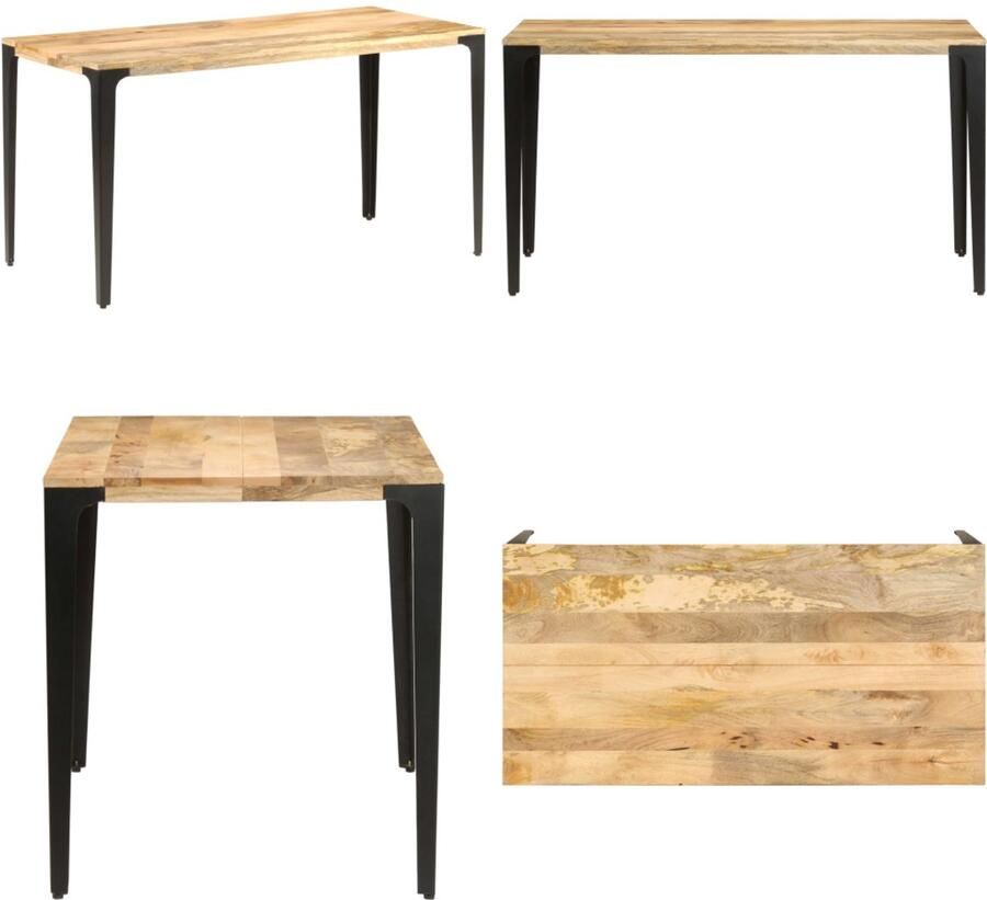 VidaXL Eettafel 140x70x76 cm massief mangohout Eettafel Eettafels Eetkamertafel Eetkamertafels