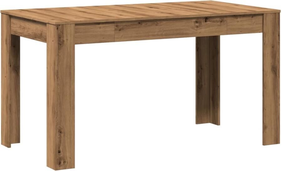VidaXL Eettafel 140x74 5x76 cm Artisan Eikenkleur Eetkamertafel Houten Tafel Salontafel Modern Design Eiken Kleur Kunststof Poten Landelijke Stijl Multifunctioneel Meubilair Compact Tafellaag