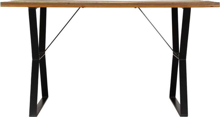 VidaXL Eettafel 140x80x76 cm Gerecycled Hout Retro Eettafel Houten Eettafel Vintage Meubels Industriële Eettafel Salontafels Eetkamersets Keukenmeubelen