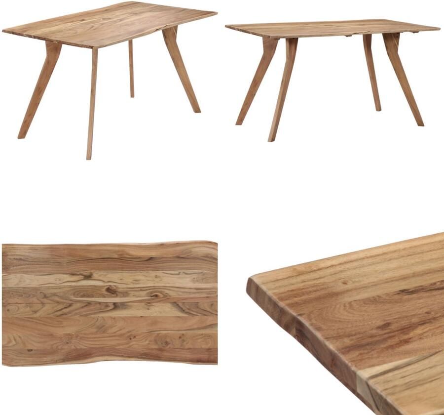 VidaXL Eettafel 140x80x76 cm massief acaciahout Eetkamertafel Eetkamertafels Eettafel Eettafels