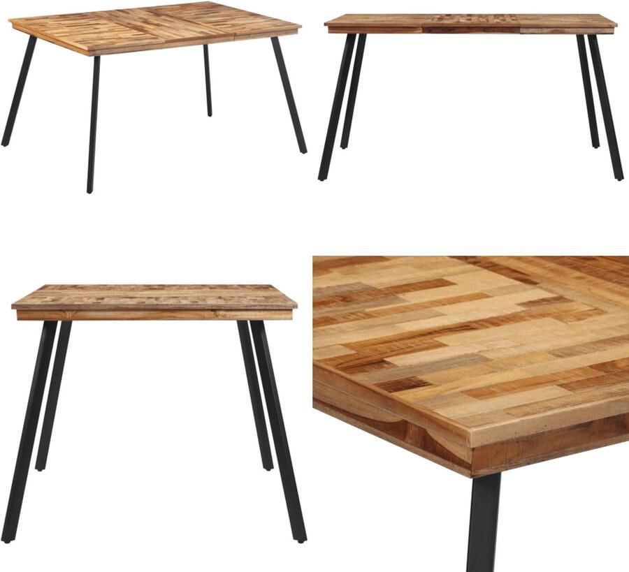 VidaXL -Eettafel-148x97x76-cm-massief-teakhout - Foto 2