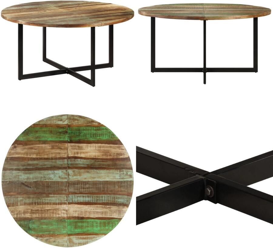 VidaXL Eettafel 150x75 cm massief gerecycled hout Eettafel Eettafels Eetkamertafel Keukentafel