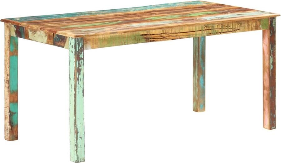 VidaXL Eettafel 160x80x76 cm massief gerecycled hout