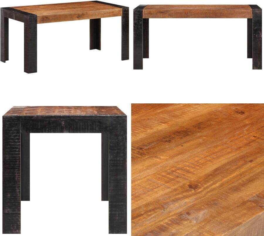 VidaXL Eettafel 160x80x76 cm massief mangohout Eettafel Eettafels Eetkamertafel Eetkamertafels