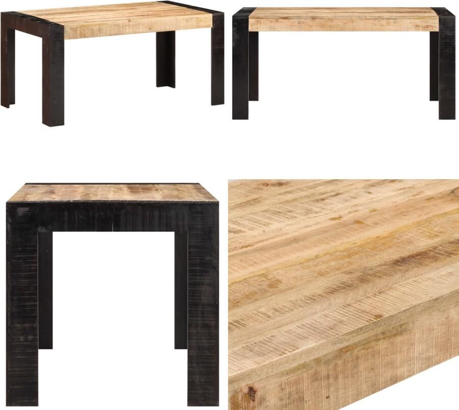 VidaXL Eettafel 160x80x76 cm massief mangohout Eettafel Eettafels Eetkamertafel Eetkamertafels