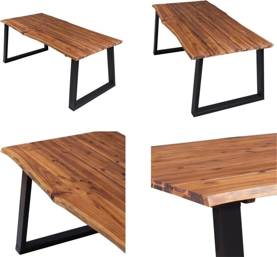 VidaXL Eettafel 170x90x75 cm massief acaciahout Eettafel Eettafels Houten Eettafel Houten Eettafels