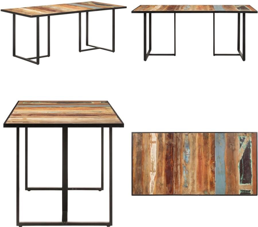 VidaXL Eettafel 180 cm massief gerecycled hout Eettafel Eettafels Eetkamertafel Eetkamertafels