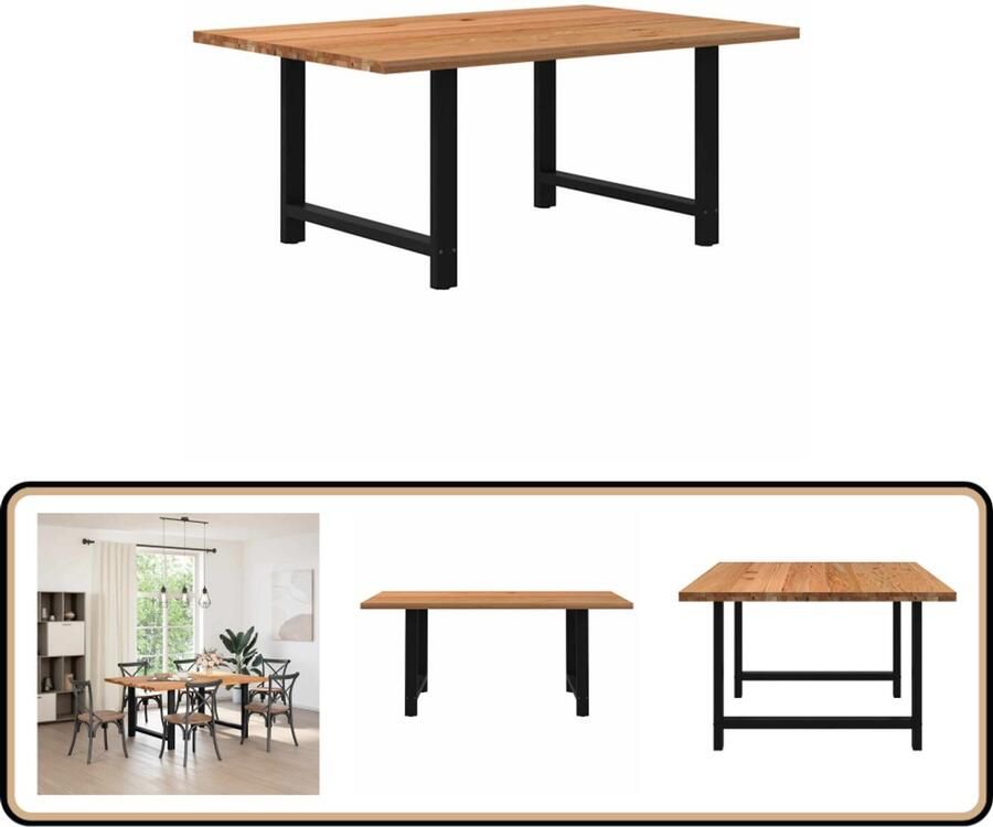 VidaXL Eettafel 180x120x74 cm Massief Eikenhout Eettafel Eettafels Eetkamertafel Keukentafel