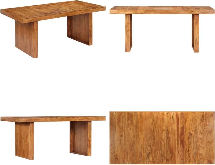 VidaXL Eettafel 180x90x75 cm massief acaciahout Eettafel Eettafels Houten Eettafel Houten Eettafels