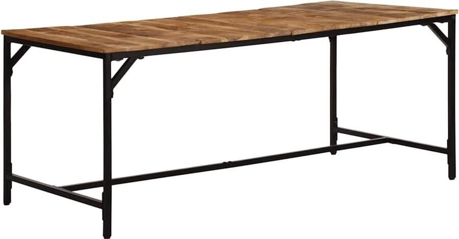 VidaXL Eettafel 180x90x75 cm massief hout ruw mangohout
