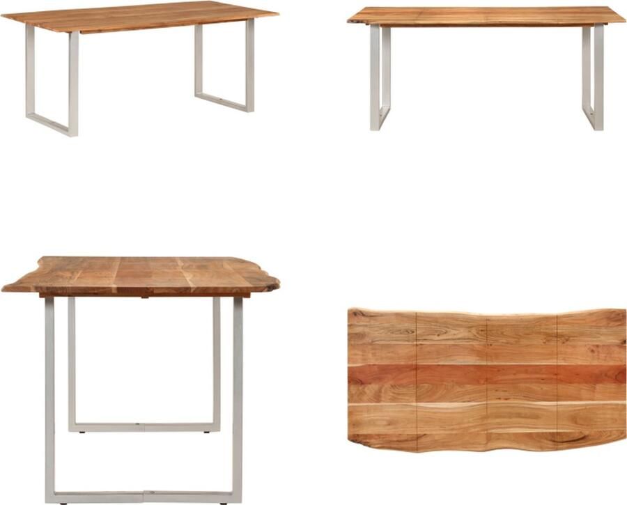 VidaXL Eettafel 180x90x76 cm massief acaciahout Eettafel Eettafels Eetkamertafel Eetkamertafels