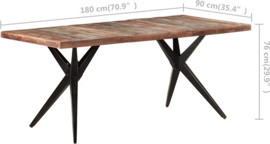 VidaXL -Eettafel-180x90x76-cm-massief-gerecycled-hout