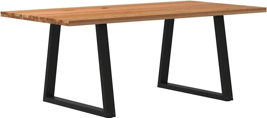 VidaXL Eettafel 200x100 cm Massief Eikenhout Eettafel Eettafels Eetkamertafel Keukentafel