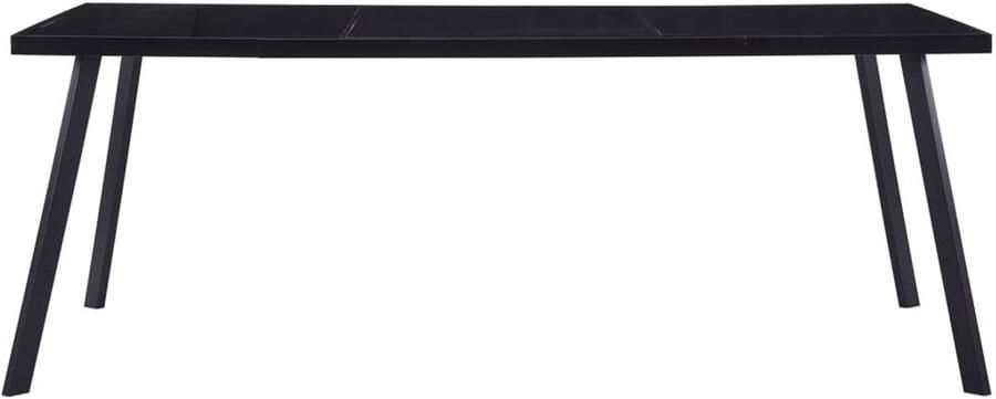 VidaXL Eettafel Eettafels Eetkamertafel Eetkamertafels Eettafel 200x100x75 cm gehard glas zwart