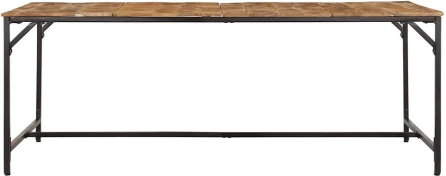 VidaXL Eettafel 200x100x75 cm massief hout ruw mangohout