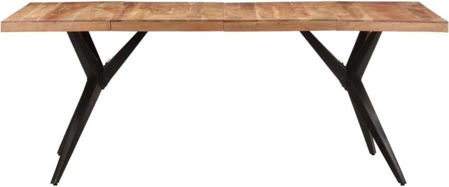 VidaXL Eettafel 200x90x76 cm Massief Acaciahout Houten Eettafel Acacia Hout Eethoek Meubilair Salontafel Diningtable Eetkamerstoel Modern Interieur Industrieel Design Wit