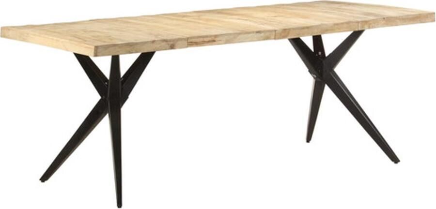VidaXL Eettafel 200x90x76 cm ruw mangohout