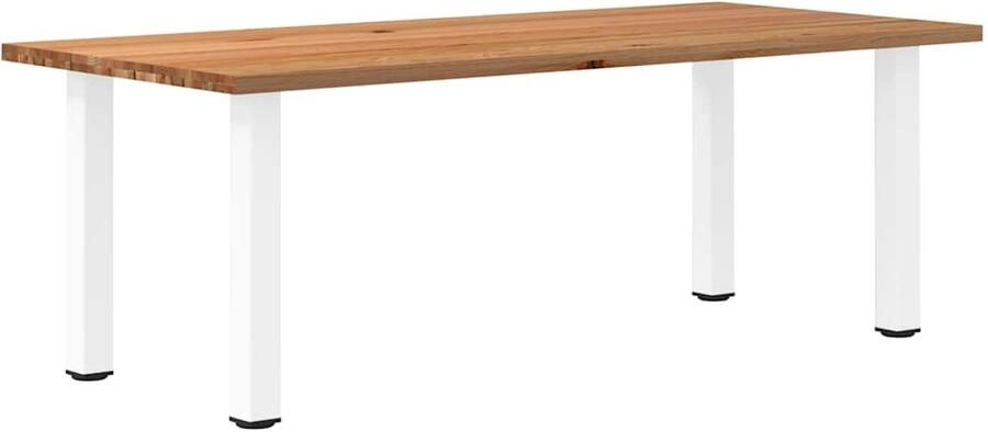 VidaXL Eettafel 220x100 cm Massief Eikenhout Eettafel Eettafels Eetkamertafel Keukentafel