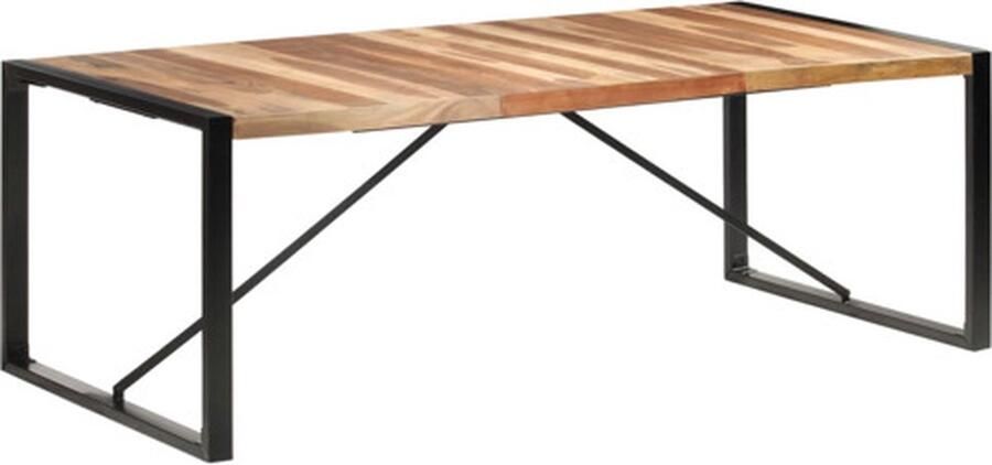 VidaXL Eettafel 220x100x75 cm massief hout