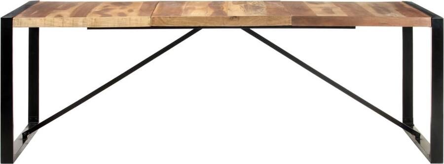 VidaXL Eettafel 220x100x75 cm massief hout Industriële Eettafel Houten Eettafel Acacia Tafels Eethoek Meubilair Salontafels Eetkamerstoel Diningtable Tuinset Buitenleven Terrasdecoratie Tuinfeest