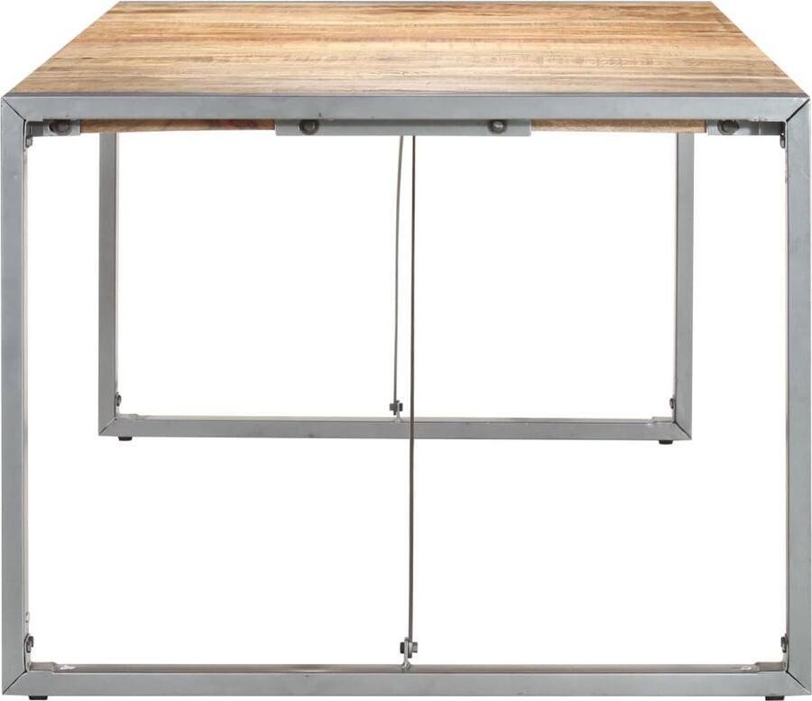 VidaXL Eettafel 220x100x75 cm massief ruw mangohout