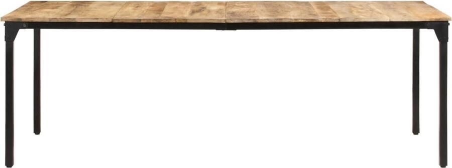 VidaXL Eettafel 220x100x76 cm Ruw Mangohout Houten Eettafel Mango Industrieel Design Salontafel Eetkamerstoel