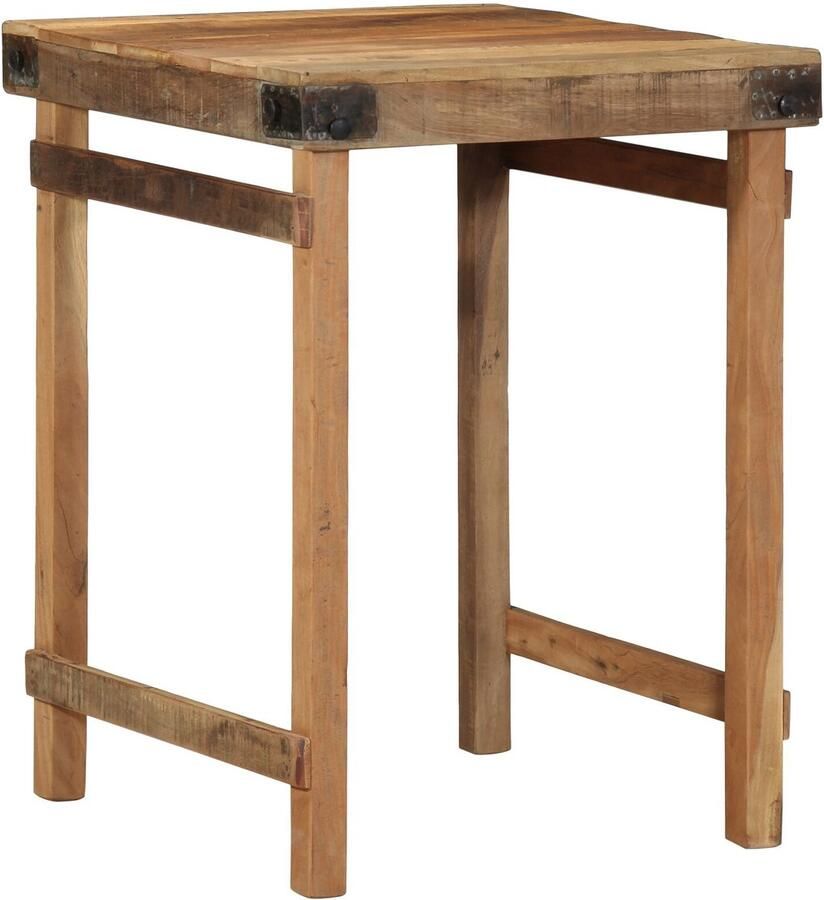 VidaXL Eettafel Bruin 60 x 55 x 76 cm massief gerecycled hout - Foto 2