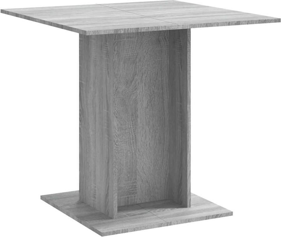 VidaXL Eettafel 80x80x75 cm Grijs Sonoma Eiken Eettafel Houten Eettafel Grijze Eettafel Moderne Eettafel Salontafel Ontbijttafel Dinertafels Keuken Tafel