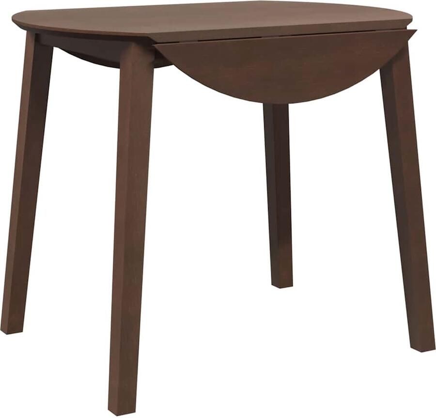 VidaXL Eettafel lichtbruin massief hout rubber