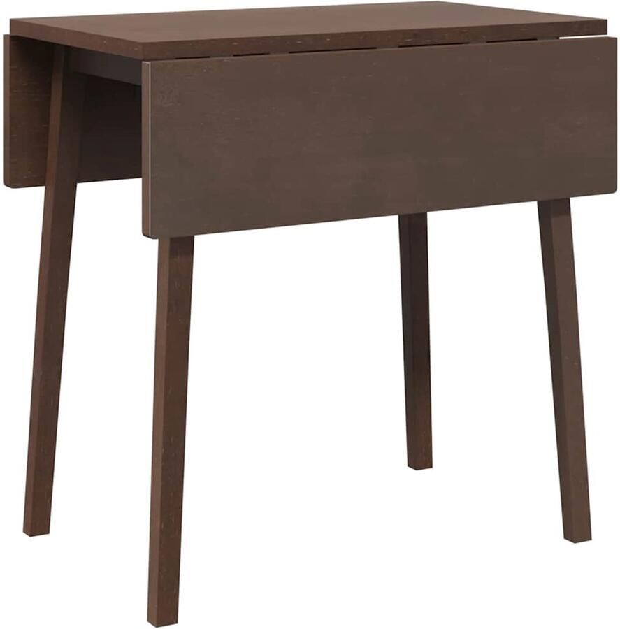 VidaXL Eettafel lichtbruin massief hout rubber