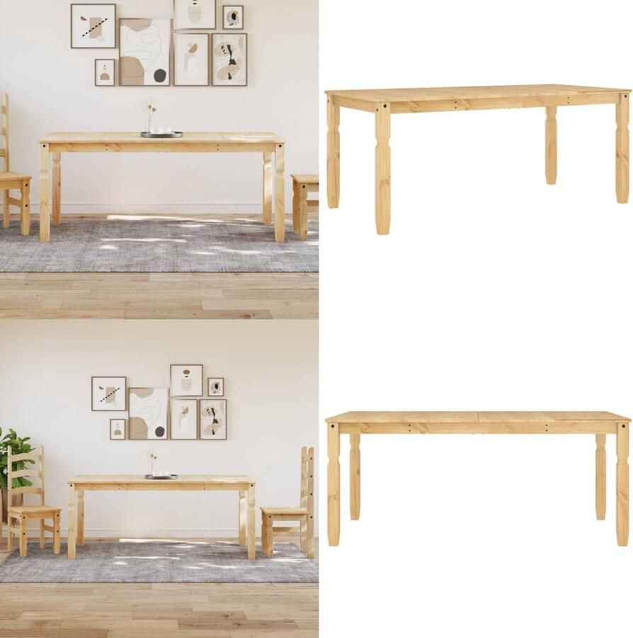 VidaXL Eettafel Corona 180x90x75 cm massief grenenhout Eettafel Eettafels Eetkamertafel Tafel