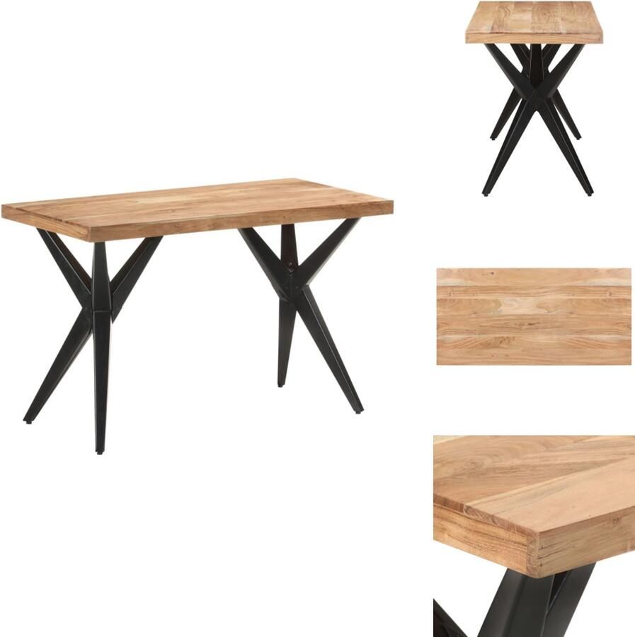VidaXL Eettafel Eettafels Eet Tafel Eet Tafels Eettafel 120x60x76 cm massief acaciahout