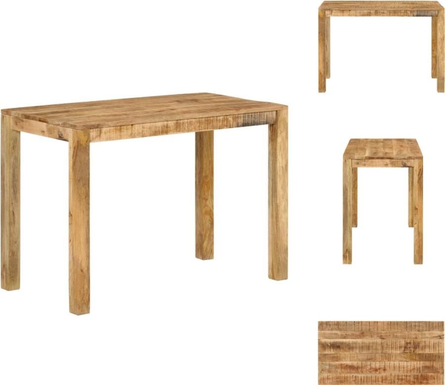 VidaXL Eettafel Eettafels Eet Tafel Keukentafel Eettafel 110x55x76 cm massief mangohout