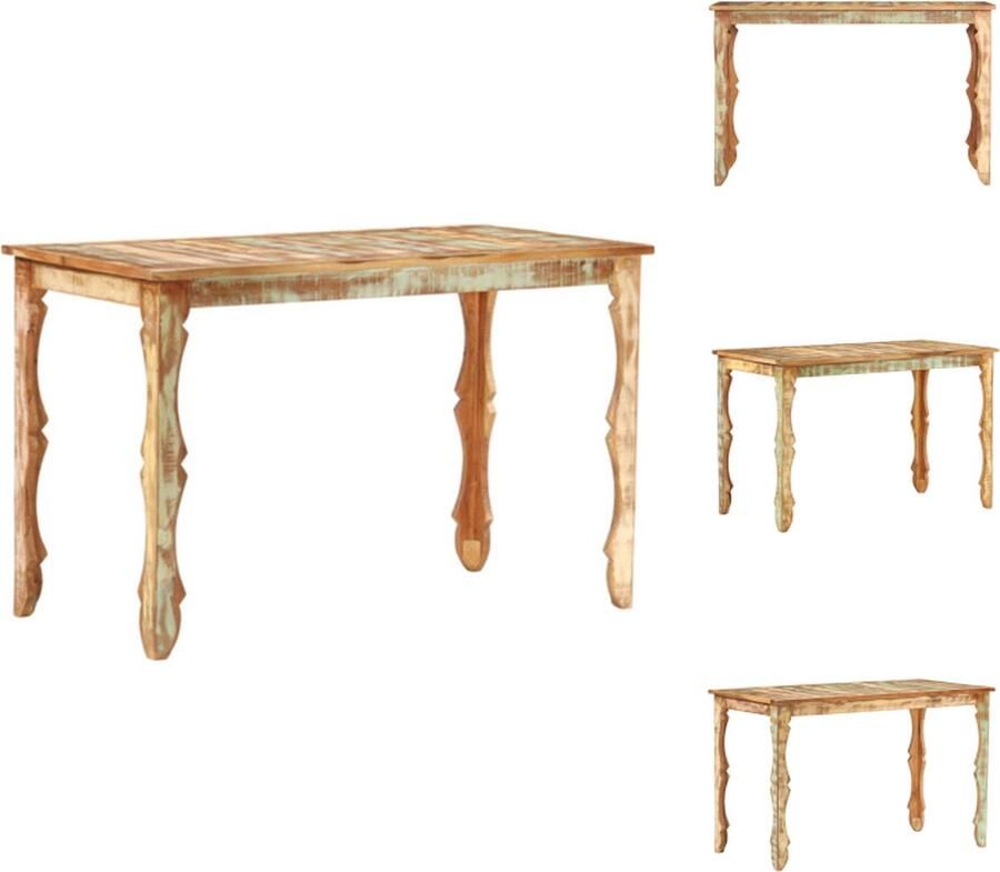 VidaXL Eettafel Eettafels Eetkamertafel Eetkamertafels Eettafel 120x60x76 cm massief gerecycled hout