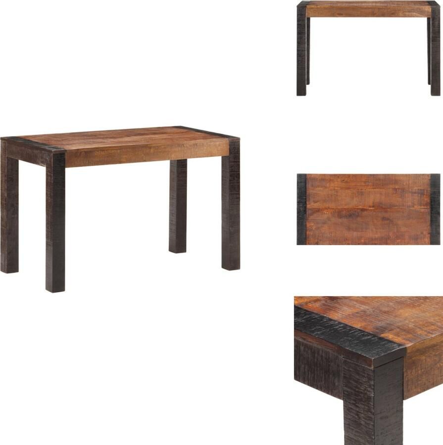 VidaXL Eettafel Eettafels Eetkamertafel Eetkamertafels Eettafel 120x60x76 cm massief ruw mangohout