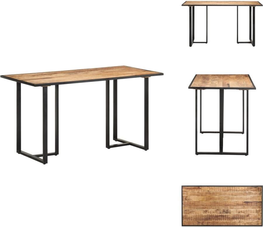 VidaXL Eettafel Eettafels Eetkamertafel Eetkamertafels Eettafel 140 cm ruw mangohout