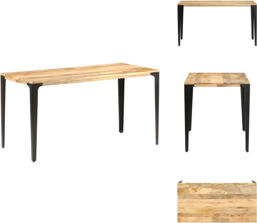 VidaXL Eettafel Eettafels Eetkamertafel Eetkamertafels Eettafel 140x70x76 cm massief mangohout