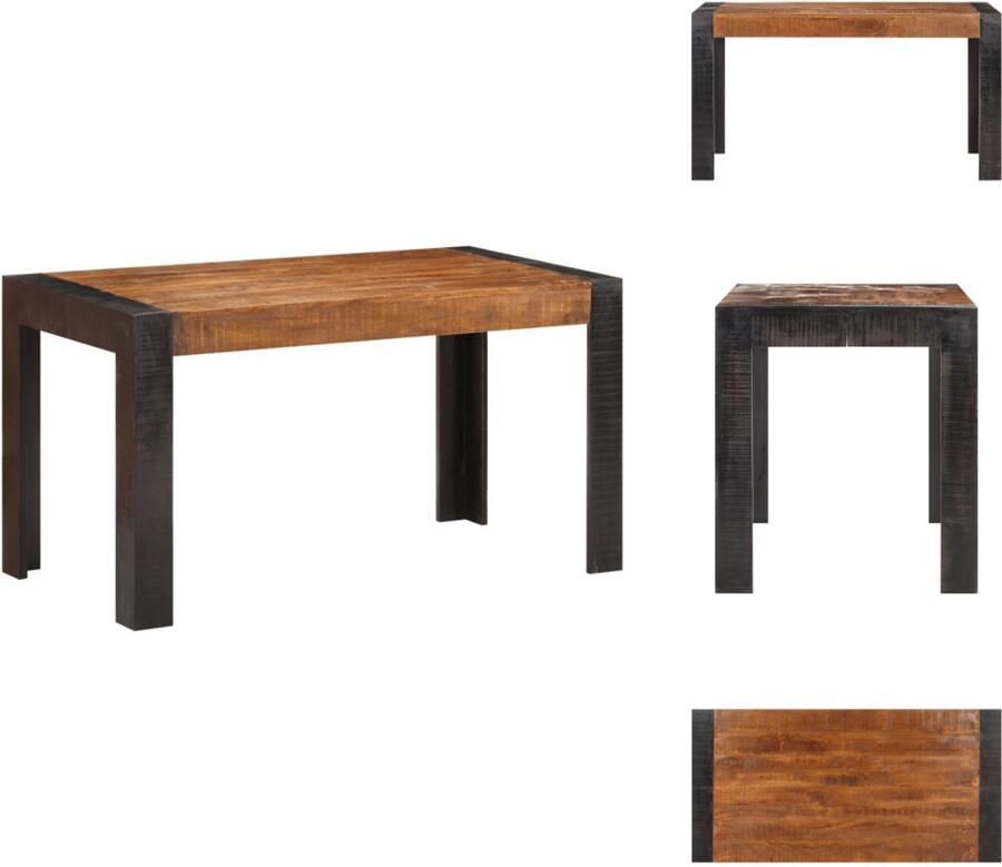VidaXL Eettafel Eettafels Eetkamertafel Eetkamertafels Eettafel 140x70x76 cm massief ruw mangohout