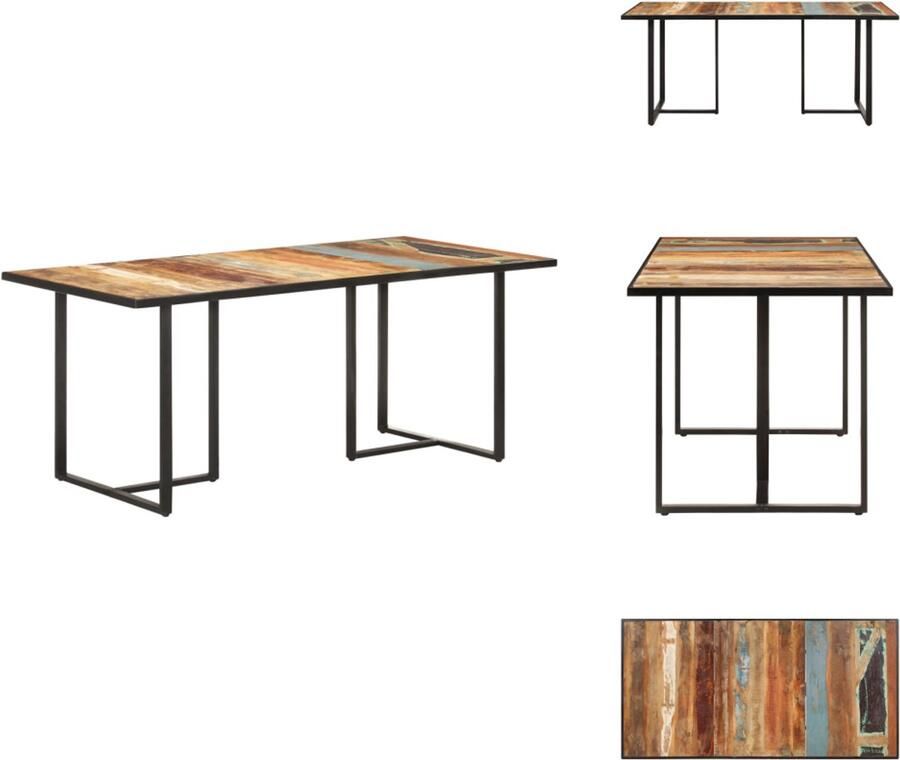 VidaXL Eettafel Eettafels Eetkamertafel Eetkamertafels Eettafel 180 cm massief gerecycled hout