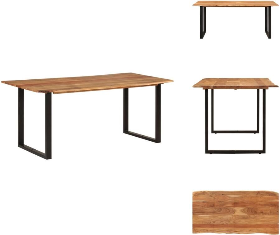 VidaXL Eettafel Eettafels Eetkamertafel Eetkamertafels Eettafel 180x90x76 cm massief acaciahout