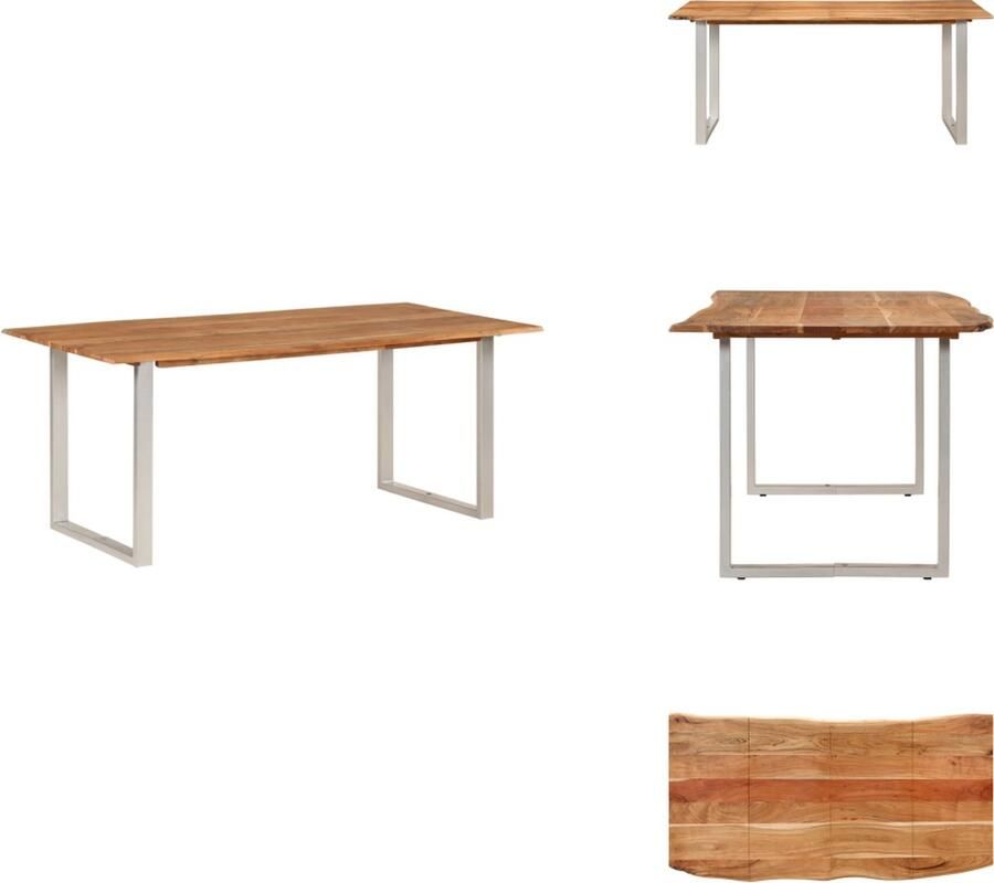 VidaXL Eettafel Eettafels Eetkamertafel Eetkamertafels Eettafel 180x90x76 cm massief acaciahout