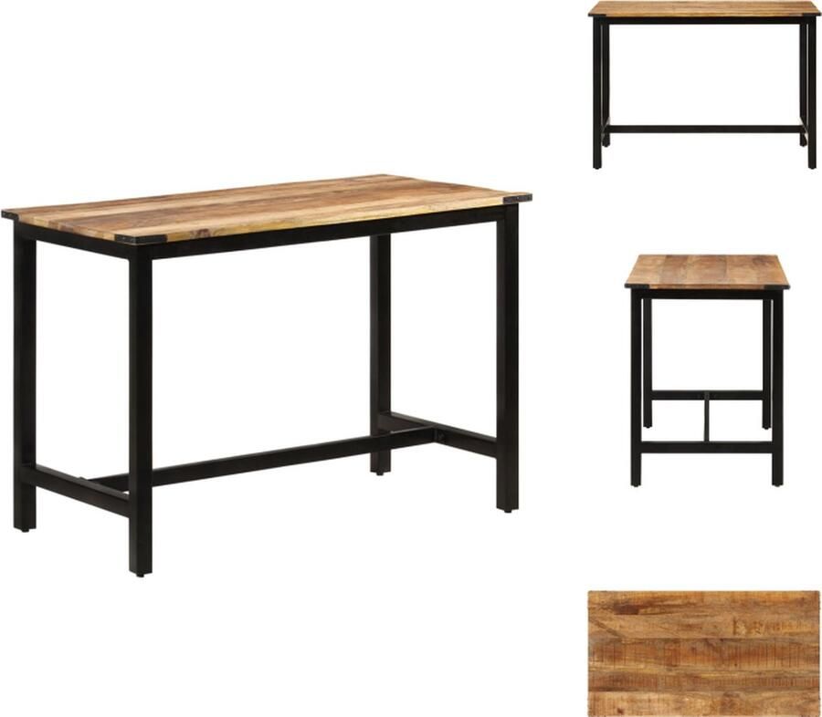 VidaXL Eettafel Eettafels Eetkamertafel Houten Tafel Eettafel 110x60x76 cm massief mangohout - Foto 2