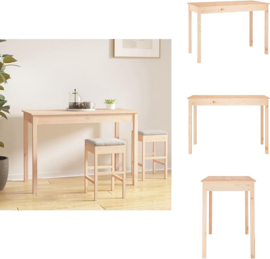 VidaXL Eettafel Eettafels Eetkamertafel Keukentafel Eettafel 110x55x75 cm massief grenenhout