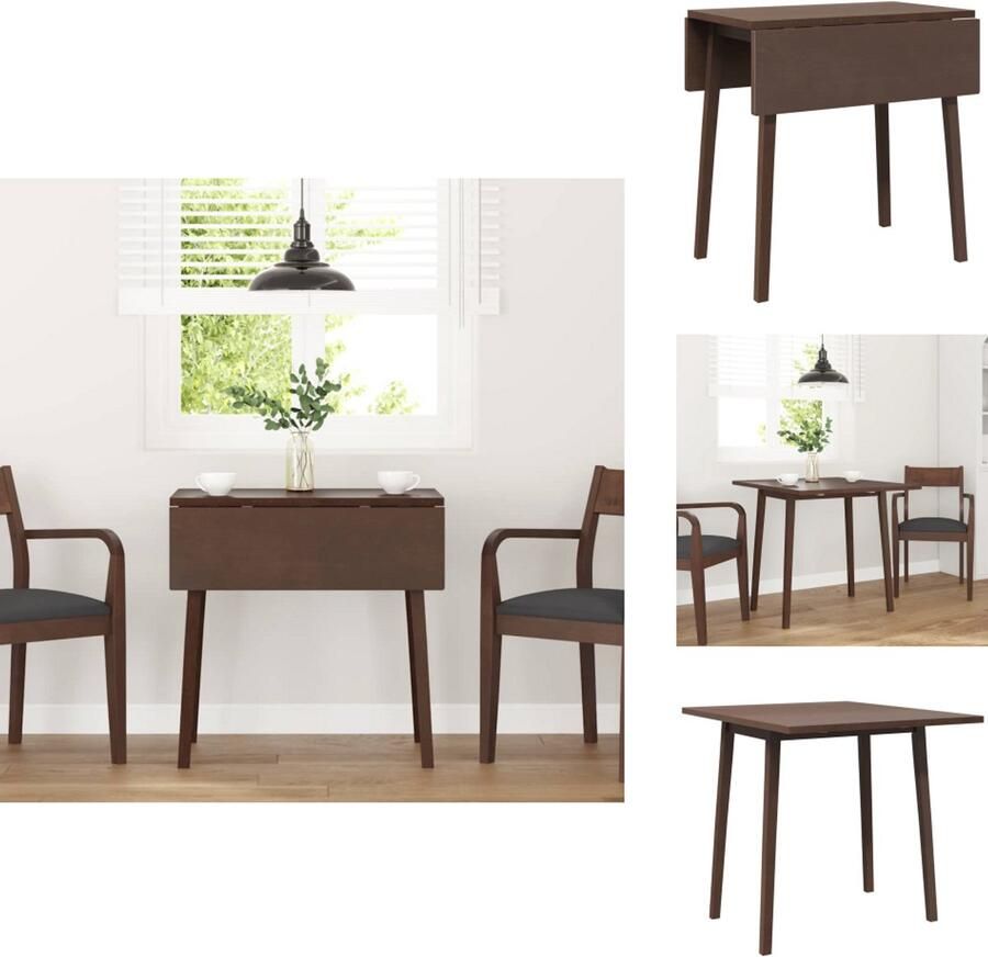VidaXL Eettafel Eettafels Eetkamertafel Keukentafel Eettafel bruin massief hout rubber