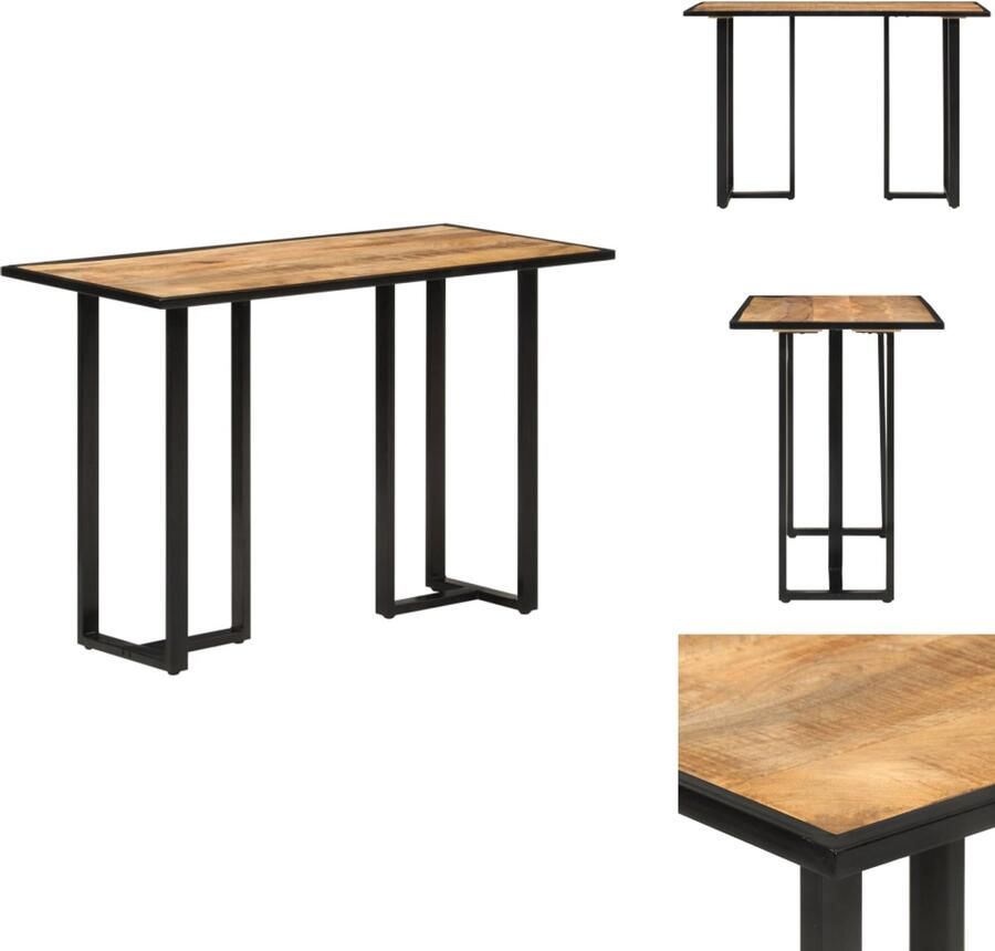 VidaXL Eettafel Eettafels Eetkamertafel Tafel Eettafel 110x55x75 5 cm massief mangohout