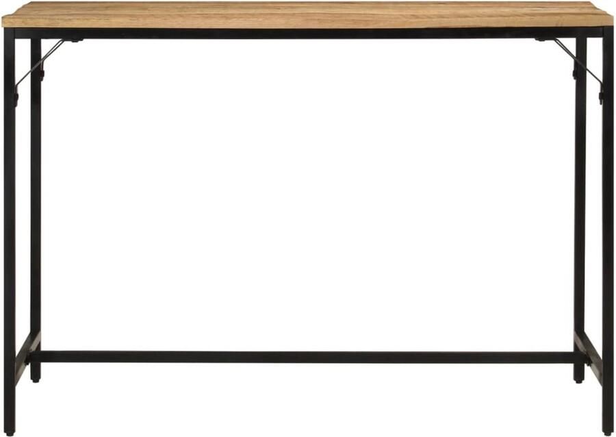 VidaXL Eettafel Eettafels Eetkamertafel Tafel Eettafel 110x55x75 cm massief ruw mangohout en ijzer