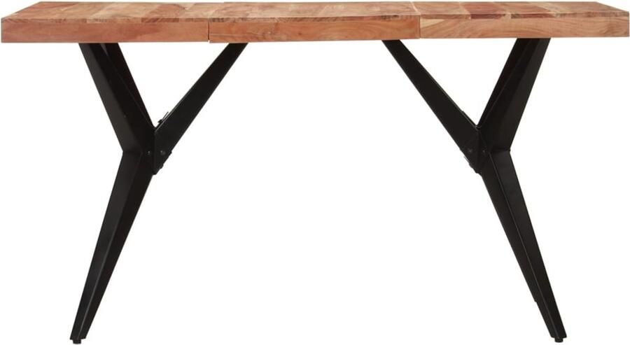 VidaXL Eettafel Eettafels Eetkamertafel Tafel Eettafel 140x70x76 cm massief acaciahout zwart