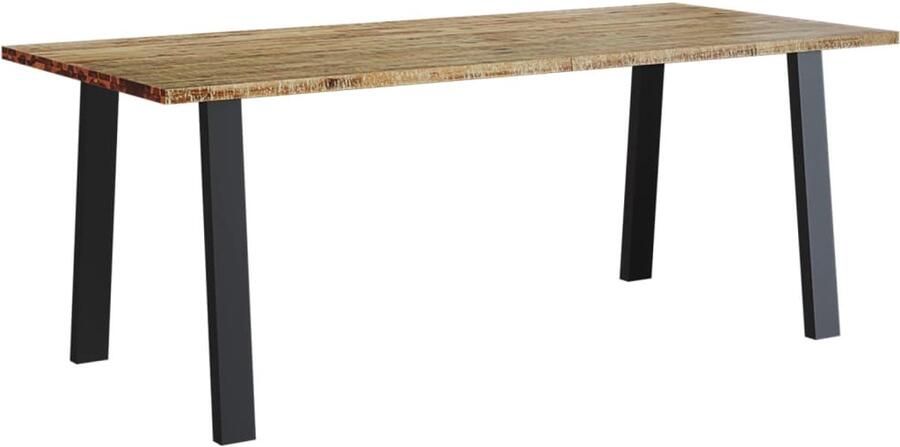 VidaXL Eettafel 200x90x75 cm massief acaciahout Eetkamerstoel Acacia Houten Tafel Industrieel Meubilair Salontafel Keuken Tafel Diningtable Eettafel Eettafels Eetkamertafel Tafel