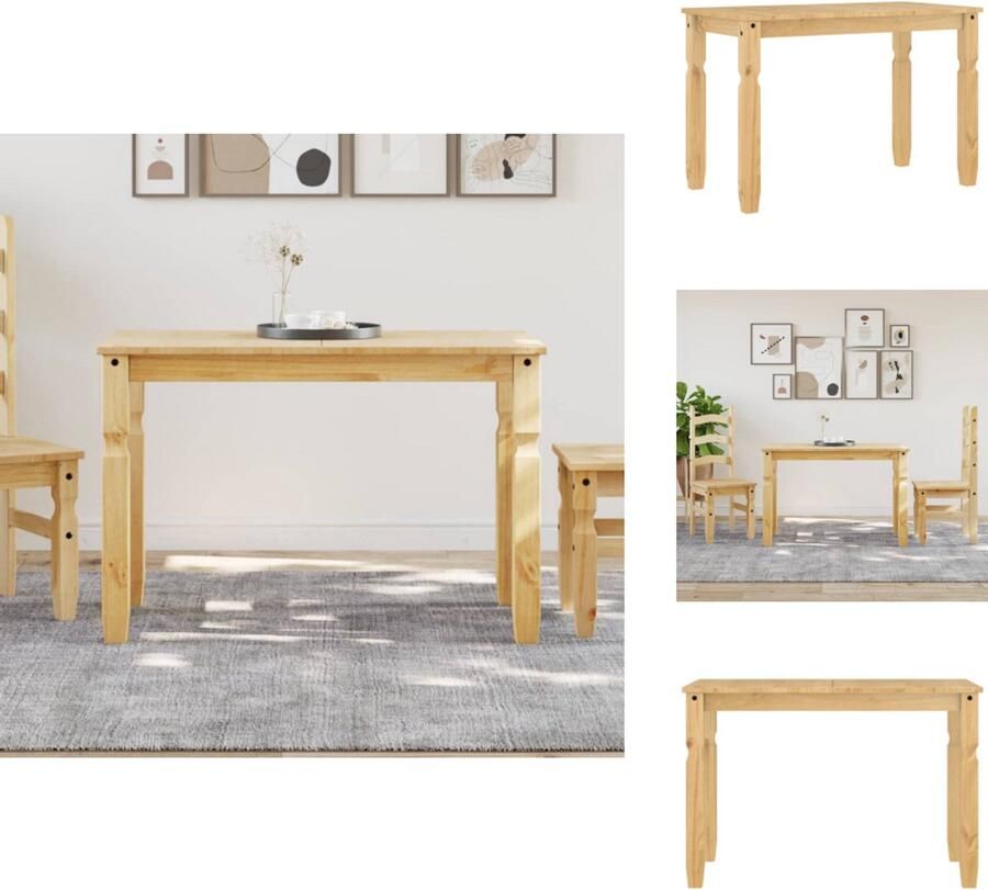 VidaXL Eettafel Eettafels Eetkamertafel Tafel Eettafel Corona 112x60x75 cm massief grenenhout