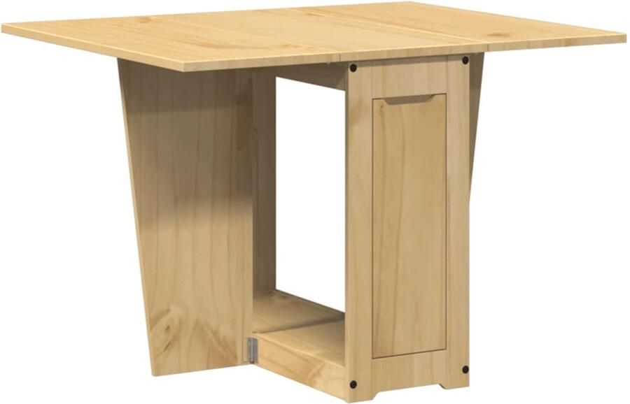 The Living Store Eettafel Corona inklapbaar massief grenenhout wasbruin Houten Eettafel Extensietabel Inklapbare Eettafel Multifunctionele Eettafel Salontafel